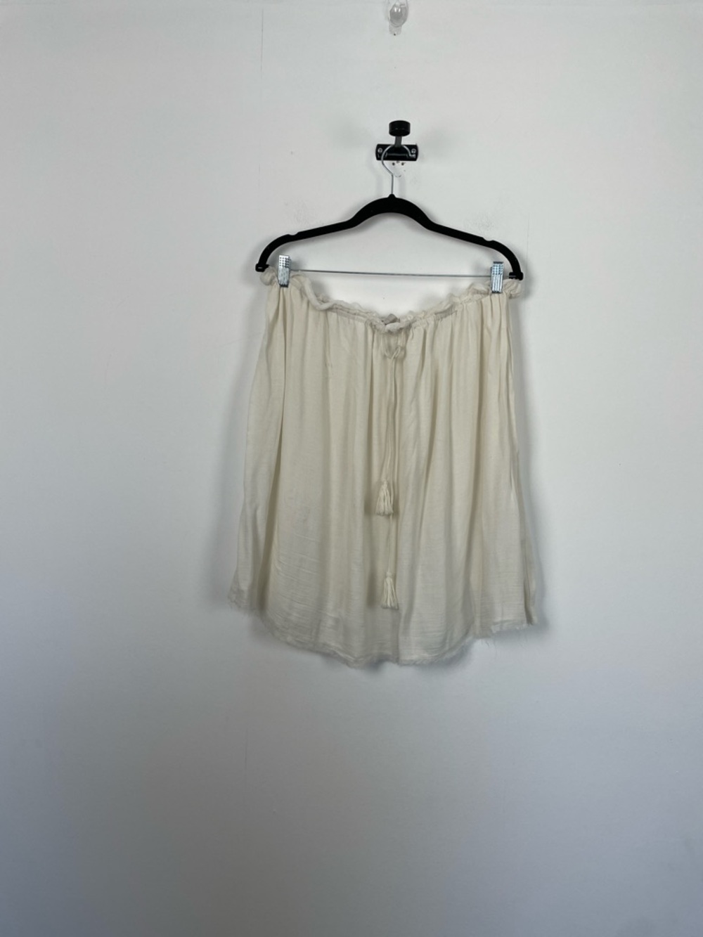 Hatch Plage Women's O/S Gauze Wool Blend Tassel Drawstring Waist Coverup Skirt